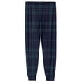 thumbnail image 6 of Cyglowse Men's Cute Pajamas Pants Plaid Printed Pants Drawstring Elastic Waist Pant Cuffed Home Sleep With Pockets Dark Blue L, 6 of 7