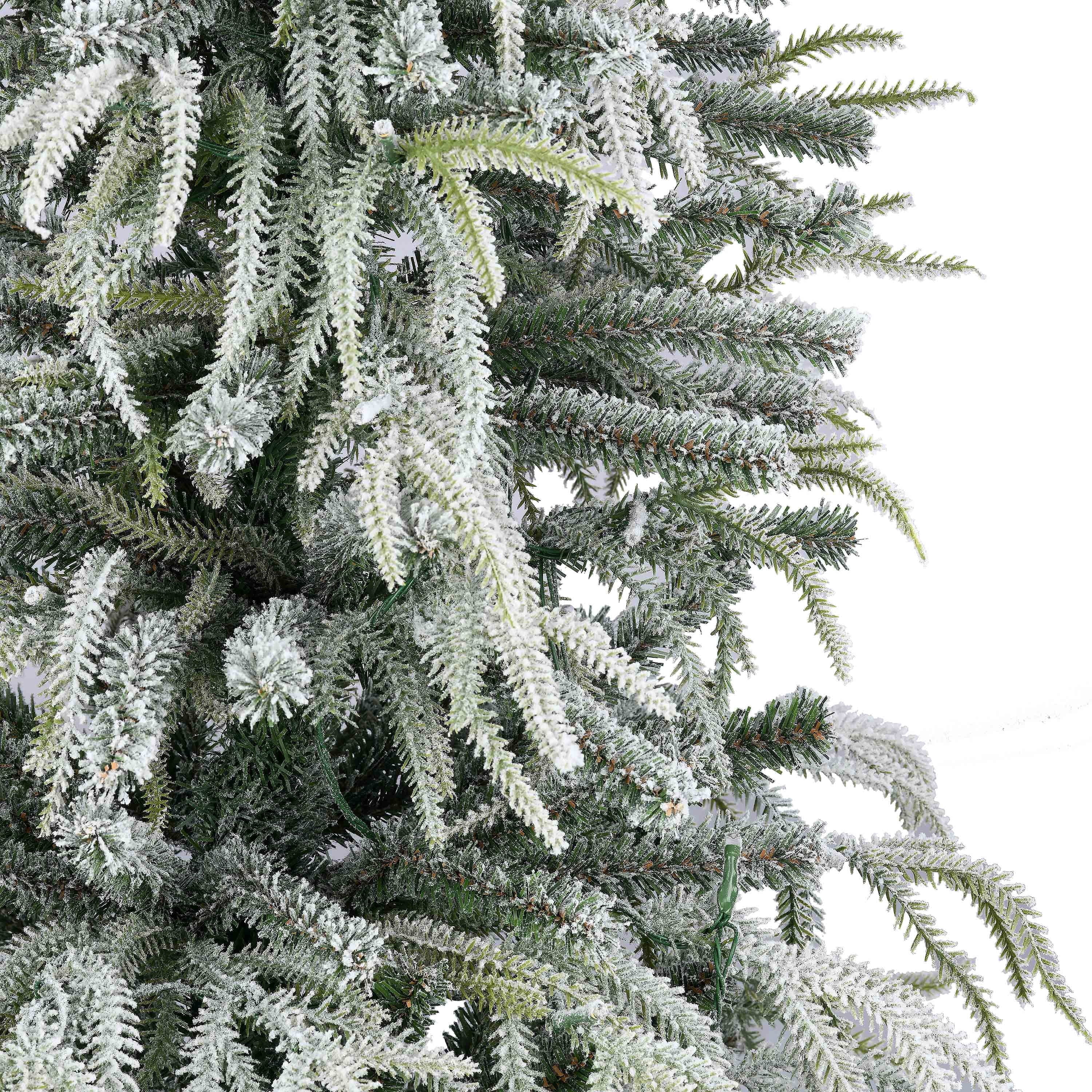 4' Pre-Lit Snow-Flocked Green Artificial Potted Christmas Tree with 70 Warm White LED Lights, by Holiday Time