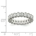 thumbnail image 3 of Sterling Silver Rhodium-plated CZ Eternity Band, 3 of 6