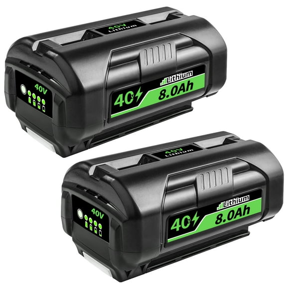 2 Pack 40V 8.0Ah Replacement for Ryobi Battery Compatible with Ryobi 40v Battery Fits for Ryobi Battery 40v OP4060 OP4015 OP4026 OP40201 OP40261 OP4030 OP4040 OP40401 OP4050 OP40501 OP40601