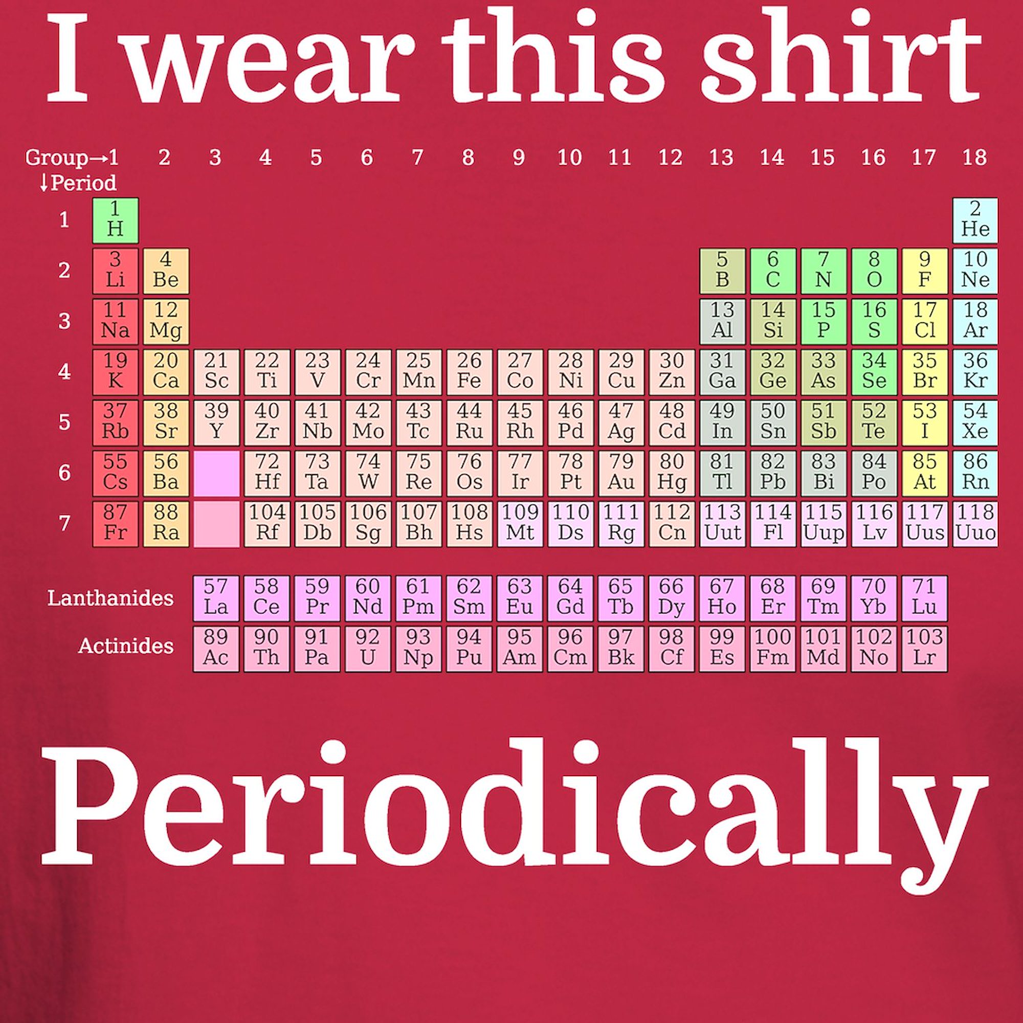 CafePress - I Wear This Shirt Periodically T Shirt - 100% Cotton T-Shirt - image 3 of 4