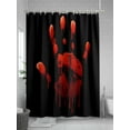 thumbnail image 5 of Fsddascl Halloween Shower Curtain Set - Standard 72" x 72" Washable Bathtub Curtain with 12 Hooks, Horror Blood Palm Print Halloween Waterproof Fabric Stall Shower Curtains for Bathroom/Bathtub, 5 of 6