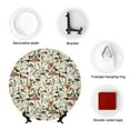 thumbnail image 4 of Wukai Mushroom Garnish Print Decorative Plate for Display,Bone China Decorative Plate, Ceramic Dinner Plate with Stand, Vertical Ceramic Plate-6in, 4 of 6