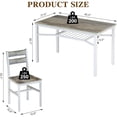 thumbnail image 3 of MIERES 4-Person Rustic Dining Set, Solid Wood Dining Set, Includes 4 Dining Chairs, Ideal for Small Homes, Apartments, and Kitchens—Rustic Gray, 3 of 6