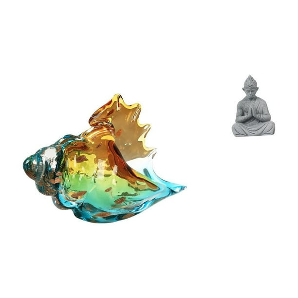 Figura Decorativa De Caracola De Cristal Con Forma De Animal Marino Y Estatua De Buda Mono Para El Hogar, La Oficina, La Entrada, La Habitación, La Mesita De Noche, El Hotel, El Patio Trasero.