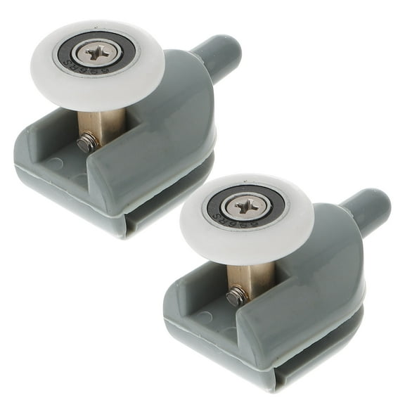 TEHAUX 10Pcs Grey Shower Door Runners Wheels Durable Sliding Door Pulleys for Bathroom