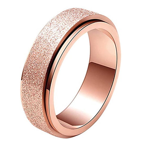 Dinheiro Anillo elegante de acero inoxidable, anillo esmerilado de acero de titanio