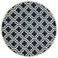 thumbnail image 5 of SAFAVIEH Chatham Henry Geometric Quatrefoil Wool Area Rug, Dark Blue/Ivory, 5' x 5' Square, 5 of 10