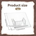 thumbnail image 2 of Acrylic Book Stand for DIY Reading Adjustable Tabletop Acrylic Bookshelf Stand Clear Foldable Desktop Ricer Book Display Easel for DIY Books Magazines Sheet Music Laptop 28x19.9cm, 2 of 7