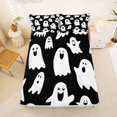 thumbnail image 5 of Manfei Western Halloween Themed Bed Sheets,Spooky Ghost Full Size Sheets,Black,4-Piece,1 Flat Sheet, 1 Fitted Sheet and 2 Pillowcases, 5 of 6