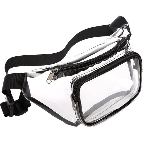 Clear Fanny Pack, Waterproof Waist Bag with Adjustable Strap for Women Men, Chest Bag for Stadium and Concerts