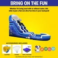 thumbnail image 4 of Pogo Crossover Inflatable Water Slide with Blower, Blue Wave 15 Foot Kids Waterslide, 4 of 8