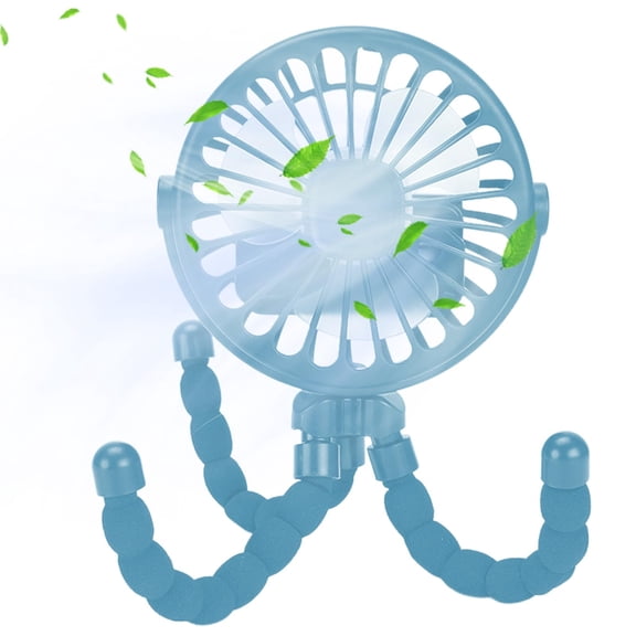 Handheld Stroller Fan, Portable Pram Fan, Octopus Stroller Fans, 3 Speed 360° Rotate Flexible Tripod Clip On Cooling Fans, USB Rechargeable