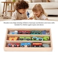 thumbnail image 4 of Xirurus Wooden Train Set Child Friendly Safe Colorful Lightweight Wood Toy Train Set with Display Box for Boys Girls, 4 of 6