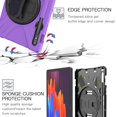 thumbnail image 7 of Dteck Case for Samsung Galaxy S7 11" SM-T870/T875 2020 Released 11-inch,360 Rotatable Kickstand Rubber Heavy Duty Drop Protection Shield Cover Handstrap Palmstrap Hard Shockproof Case,Purple, 7 of 7