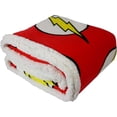 thumbnail image 3 of Flash 805673 DC Comics Flash Symbol All Over Thick Micro Sherpa Throw Blanket, 3 of 3