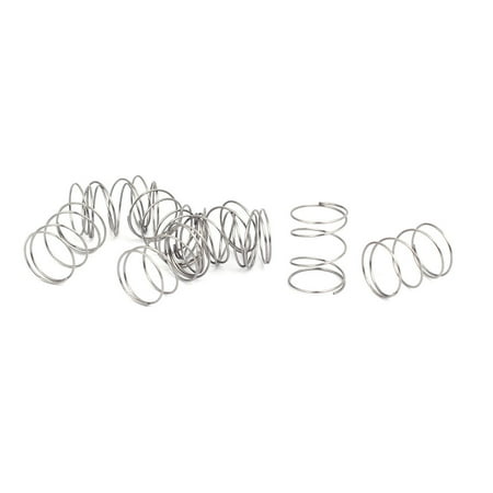 

0.5mmx12mmx15mm 304 Stainless Steel Compression Springs Silver Tone 10pcs