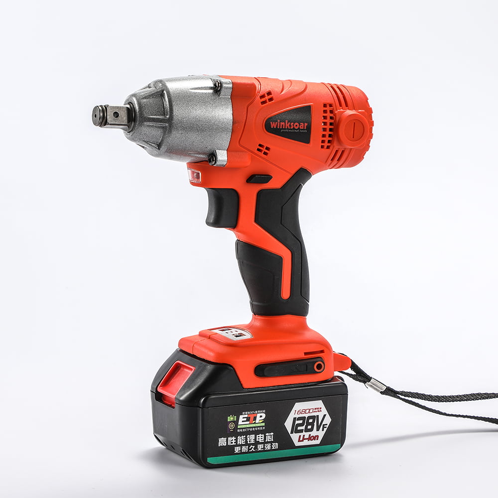 128V Power Cordless Impact Wrench Electric Torque Drill Driver Gun 1/2 Batteries 