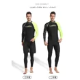 thumbnail image 5 of Men UPF 50+ Long Sleeve Splice UV Sun Protection Basic Skins Surfing Diving Swimming T Shirt Blue Black M 3X, 5 of 5