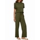 thumbnail image 3 of Traje Deportivo Informal de Dos Piezas para Mujer, Ropa Deportiva de Viaje, Corta y Pierna . Traje Verde Oscuro XL, 3 of 6