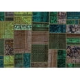 thumbnail image 1 of Ahgly Company Machine Washable Indoor Rectangle Oriental Turquoise Blue Modern Area Rugs, 7' x 9', 1 of 4