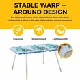 thumbnail image 4 of Teal Sea Turtle Table Cloths for 8 Foot Rectangle Tables, Coastal Ocean Summer Ocean Waves Patio Waterproof Elastic Fitted Tablecloths, Washable Rectangular Table Cover for Camping, 4 of 8