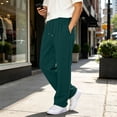 thumbnail image 5 of Mens Sweatpants Casual Wide Leg Loose Fit Lounge Pants Fashion Baggy Lightweight Joggers With Pockets, 5 of 5