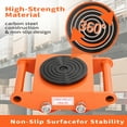 thumbnail image 5 of 1PCS Machinery Skates Dollies, 17,637 lb Heavy Duty Equipment Moving Skates with 4 PU Wheels, 360° Rotation Non-Slip Cap, Low-Profile Industrial Mover Rollers for Factory, Warehouse, Workshop, 5 of 8