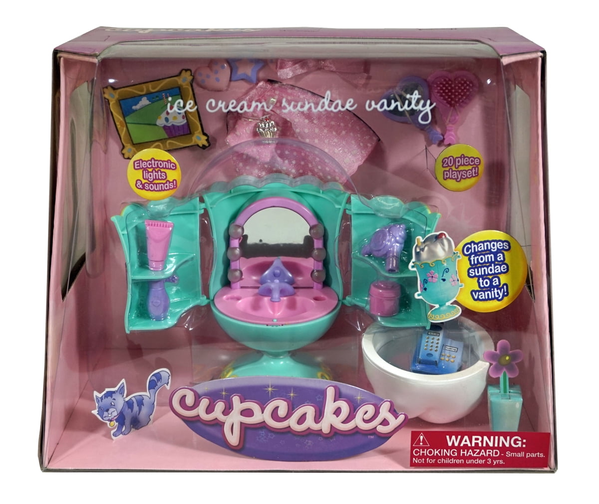 Cupcakes Ice Cream Sundae Vanity - 20 Piece Playset