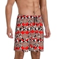 thumbnail image 2 of Naloa Hockey With Maple Leaves Men's Short Pajama Pants, Pj Shorts, Lounge Comfort Shorts-XX-Large, 2 of 6