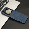 thumbnail image 4 of Feishell for Samsung Galaxy Z Flip 6 Case,Galaxy Z Flip 6 Luxury PU Leather Folding Protective Phone Case with ID Credit Card Slots Pocket Shockproof Protective Shell Cover,Blue, 4 of 6