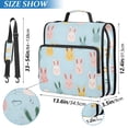 thumbnail image 2 of FORMRS Zipper Binder with Shoulder Strap 2-inch Ring 500 Sheet Capacity File Bag, Cute Rabbits, 2 of 5