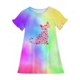 thumbnail image 3 of RXIRUCGD 2025 Vêtements d'Été pour Enfants 3-12 Ans Mode Imprimée Pyjama Rêveur Mi-Mollet Chemise de Nuit, 3 of 3
