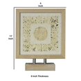 thumbnail image 5 of Benjara BM228623 Wooden Tabletop Shadow Box with Abstract Artwork, Brown, 5 of 5