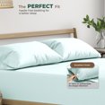 thumbnail image 4 of Thread Spread 100% Organic Cotton Pillow Cases Set of 2 Queen / Standard Size - Soft, Cooling, Crisp & Breathable Organic Cotton Percale Weave Pillowcase for Queen Pillow (Sea Foam), GOTS Certified, 4 of 7