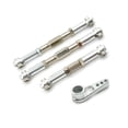 thumbnail image 1 of maskred Steering Link Rod Set For 104009 104016 104018 Monster Trucks Rc Steering Link Rod Set Aluminum Alloy Wheelbase RC Car Accessories Silver, 1 of 6