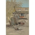 thumbnail image 2 of Francis Hopkinson Smith 13x18 Gold Ornate Wood Frame and Double Matted Museum Art Print Titled - Barnyard, 2 of 4