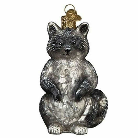 Old World Christmas Vintage Inspired Raccoon Holiday Ornament Glass