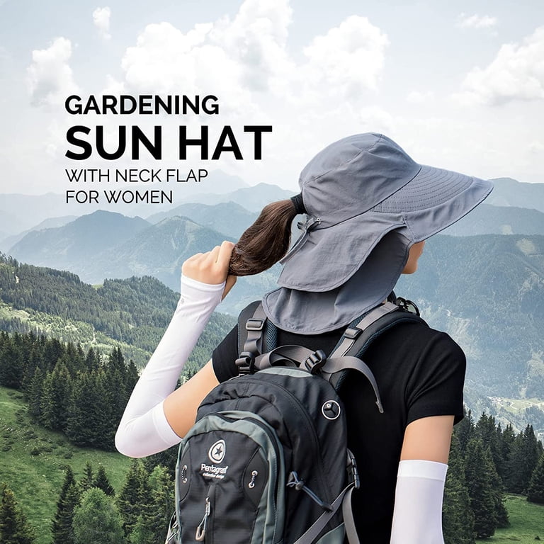 Sun Hats for Women Hiking Fishing Hat Wide Brim Hat with 