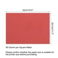 thumbnail image 2 of Uxcell Colored Copy Paper 16.5x11.7" 80gsm Bright Red 25 Sheets, 2 of 7