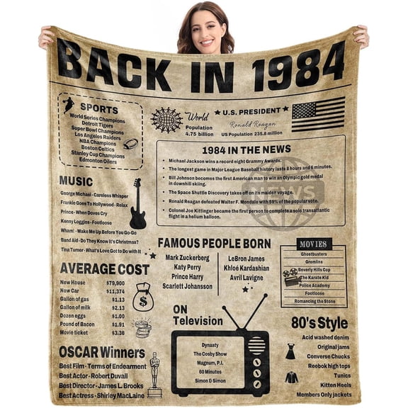 LHSHID 40th Birthday Gifts for Women Men Blanket 40th Birthday Decorations Women 40th Birthday Decorations for Men 40th Birthday Gift Ideas 40 Year Old Birthday Gifts for Women Throw Blanket 30x40in