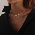 thumbnail image 3 of Collar punk en capas con hueso de serpiente, gargantilla, collar minimalista, cadena, joyería para mujeres y niñas., 3 of 4