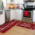 thumbnail image 4 of Christmas Holiday Savings 2024! QTOCIO Christmas Decorations, 2 Pcs Christmas Kitchen Rugs And Mats For Floor Non-Slip Backing Mat Merry Christmas Kitchen Decor Kitchen Rug Sets Xmas Decor, 4 of 5