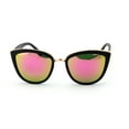 thumbnail image 2 of V.W.E. Women's Cat Eye Mirrored Reflective Lenses Oversized Cateyes Fashion Female Sunglasses, 2 of 3
