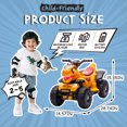 thumbnail image 6 of Xuanlur Dinosaur Electric Ride on ATV 4 Wheeler for Kids, Ride on Toy with Music, Microphone Interface, Bluetooth & LED Lights, 2WD, 1.86MPH Safe Speed, ATV Electric Car for Boys Girls (Yellow), 6 of 7