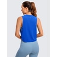 thumbnail image 3 of Remera CRZ YOGA sin mangas de algodón Pima suelta azul XL, 3 of 6