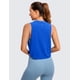 thumbnail image 3 of Remera CRZ YOGA de Algodón Pima Suelta, Crop Top sin Mangas Azul M, 3 of 6