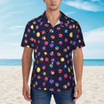 thumbnail image 4 of Daiia Planets Hawaiian Shirt for Men Gentle Cotton Regular Short Sleeve Casual-XX-Large, 4 of 9