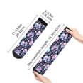 thumbnail image 4 of Fuzoiu cool Skull flower Print Adult Socks, Crew Moisture-wicking Socks, Unisex Cushion Crew Socks,Casual Sports Ankle Socks, 4 of 7