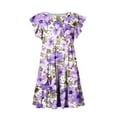 thumbnail image 3 of WILLBEST Vestido Casual De Mujer, Primavera Y Verano 2025, Moda Informal, Cuello Redondo, Estampado Floral, Manga Corta, 3 of 3